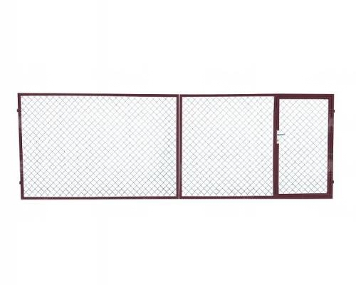 Mezőgazdasági kiskapus nagykapu <font color ="red">600cm</font> széles Barna (alapozóval lefestve)