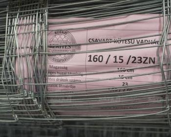 Csavart kötésű vadháló 200cm magas (ZN - HORGANYOTT)