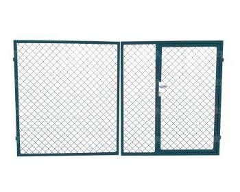 Mezőgazdasági kiskapus nagykapu <font color ="red">300cm</font> széles Zöld (PVC bevonattal)