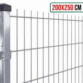 Táblás 2D kerítéspanel 200 cm x 250 cm  (ZN-HORGANYZOTT)