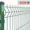 Táblás 3D kerítéspanel 100 cm x 200 cm zöld (ZN-HORGANYZOTT+SZINTEREZETT)
