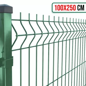   Táblás 3D kerítéspanel 100 cm x 250 cm zöld (ZN-HORGANYZOTT+SZINTEREZETT)