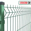 Táblás 3D kerítéspanel 120 cm x 200 cm zöld (ZN-HORGANYZOTT+SZINTEREZETT)
