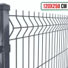 Táblás 3D kerítéspanel 120 cm x 250 cm antracit (ZN-HORGANYZOTT+SZINTEREZETT)
