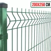Táblás 3D kerítéspanel 200 cm x 250 cm zöld (ZN-HORGANYZOTT+SZINTEREZETT)