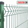 Táblás 3D kerítéspanel 250 cm x 200 cm zöld (ZN-HORGANYZOTT+SZINTEREZETT)