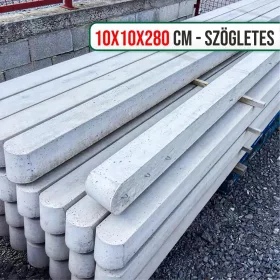 Betonoszlop 10x10x280 cm szögletes