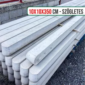 Betonoszlop 10x10x350 cm szögletes